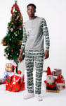 Mens Fairisle Print Christmas Pyjama Bottoms