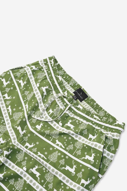 Mens Fairisle Print Christmas Pyjama Bottoms