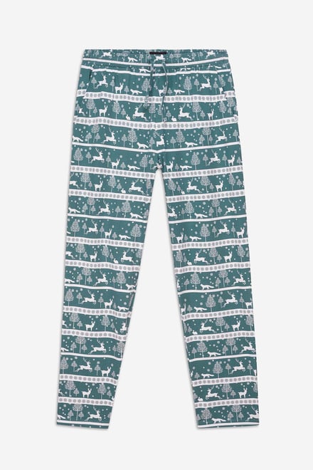 Mens Fairisle Print Christmas Pyjama Bottoms