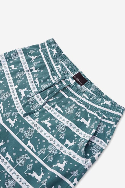 Mens Fairisle Print Christmas Pyjama Bottoms