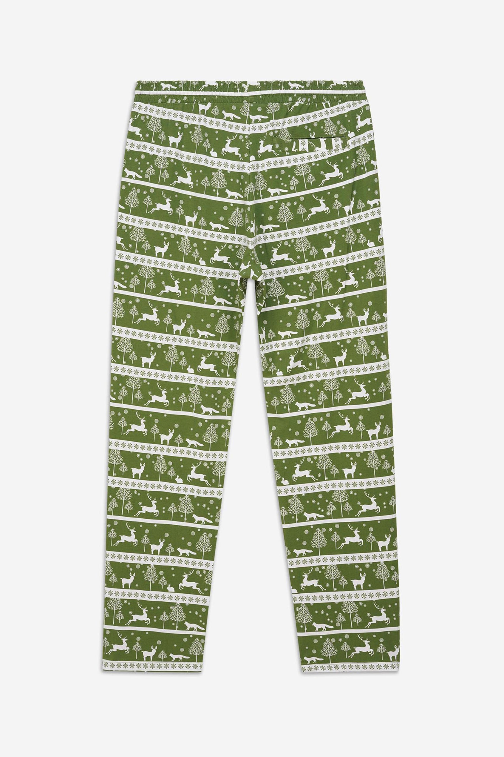Mens Fairisle Print Christmas Pyjama Bottoms