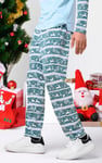 Mens Fairisle Print Christmas Pyjama Bottoms