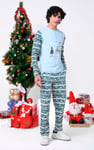 Mens Fairisle Print Christmas Pyjama Bottoms