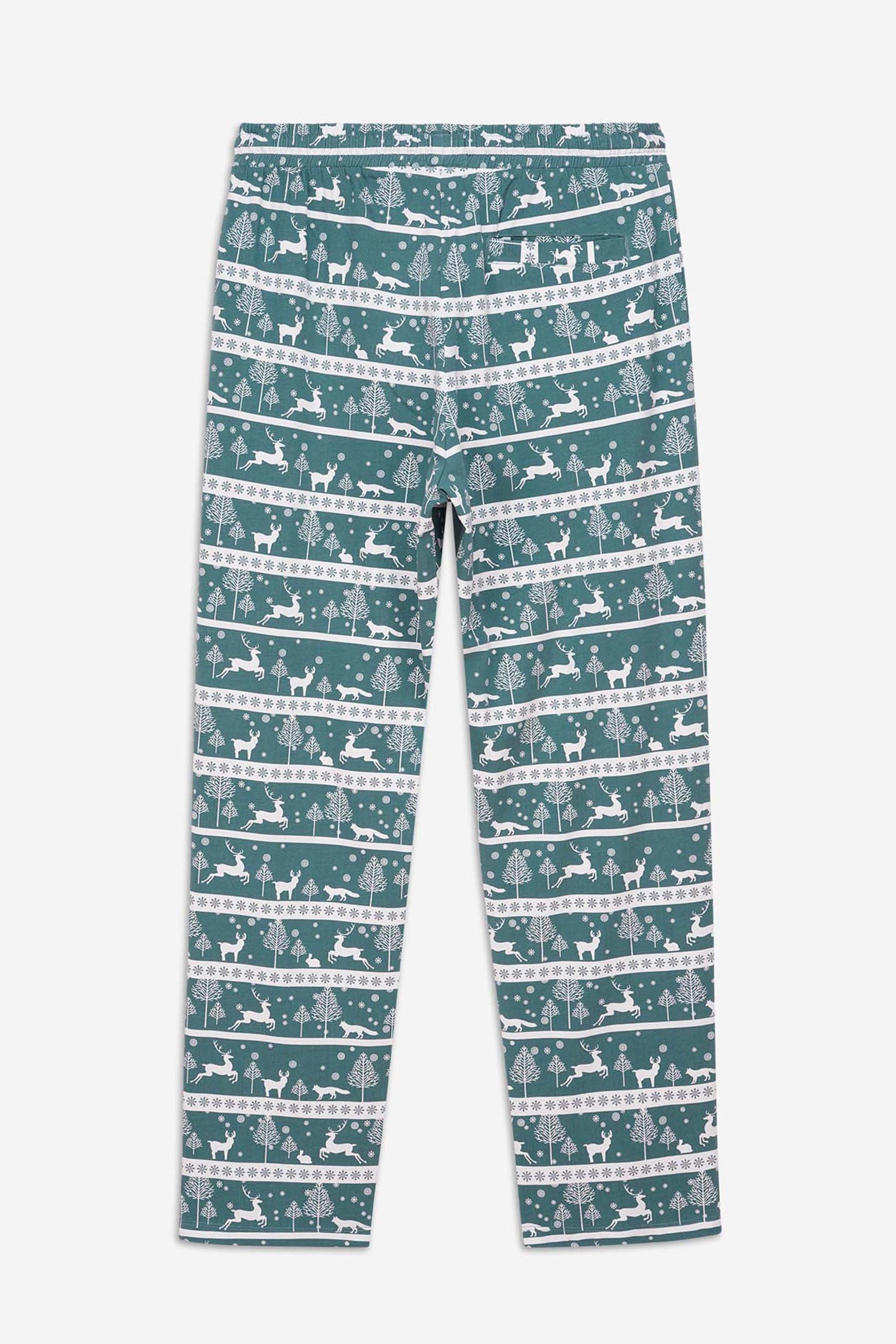 Mens Fairisle Print Christmas Pyjama Bottoms