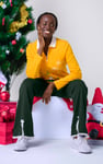 Womens Festive Half Zip Top