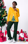 Womens Festive Half Zip Top