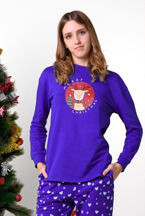 Women's Red Reindeer Christmas Sweatshirt