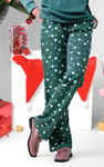 Women's Snow Heart Printed Pyjamas