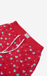 Women's Snow Heart Printed Pyjamas