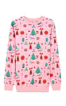 Womens Christmas Print Crew Neck Sweatshirt