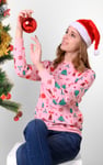 Womens Christmas Print Crew Neck Sweatshirt