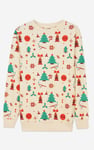 Womens Christmas Print Crew Neck Sweatshirt