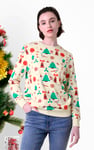 Womens Christmas Print Crew Neck Sweatshirt