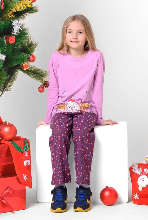 Girls Green Christmas Pyjama Bottoms (12/18mths-7yrs)