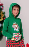 Boys Christmas Ice Skating Print Hoodie (12/18mths-7yrs)