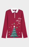 Womens Festive Half Zip Top