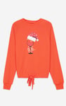 Women’s Santa Hat Tie-Front Christmas Pullover