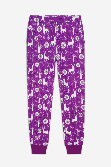 Womens Festive Print Joggers