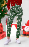 Womens Festive Print Joggers