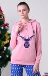 Womens Festive Reindeer Hoodie