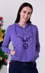 Womens Festive Reindeer Hoodie