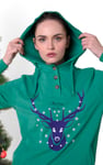Womens Festive Reindeer Hoodie