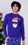 Mens Christmas Santa Print Sweatshirt