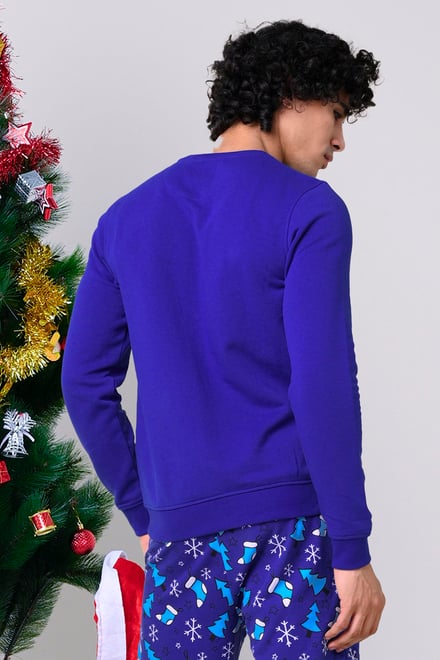 Mens Christmas Santa Print Sweatshirt