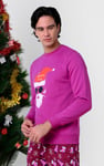 Mens Christmas Santa Print Sweatshirt