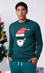 Mens Christmas Santa Print Sweatshirt