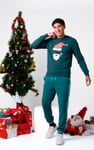 Mens Christmas Santa Print Sweatshirt