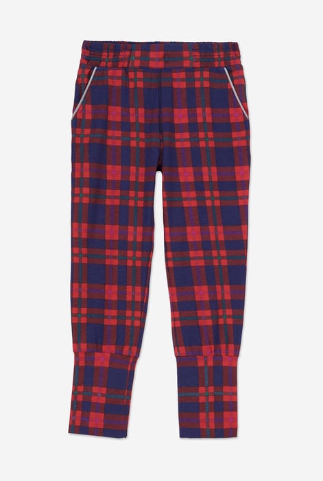 Girls Blue Tartan Check Joggers (2/3yrs-8/9yrs)