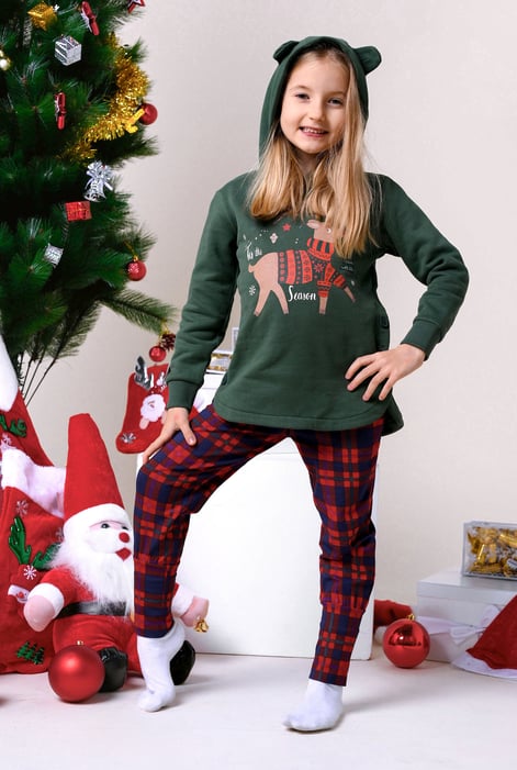 Girls Blue Tartan Check Joggers (2/3yrs-8/9yrs)