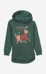 Girls Reindeer Print Christmas Hoodie (2yrs-9yrs)