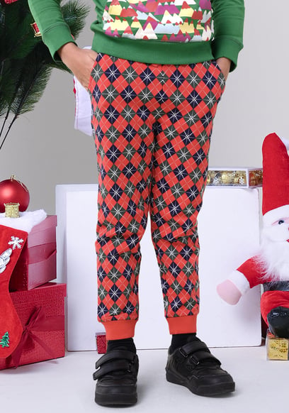 Boys Argyle Print Jogger (3yrs-9yrs)