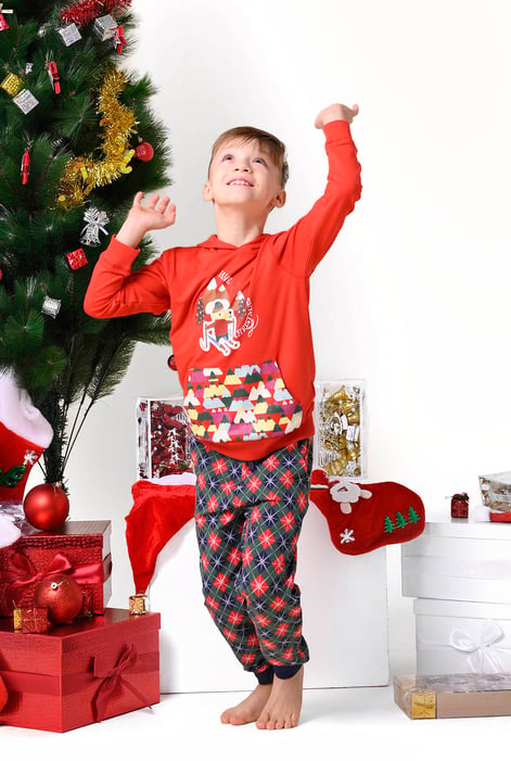 Boys Navy Argyle Print Jogger (3yrs-9yrs)