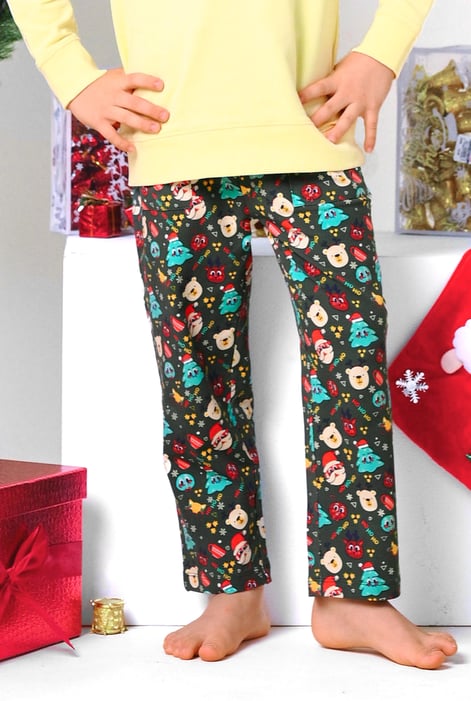 Boys Blue Christmas Fun Print Trouser (3yrs-9yrs)