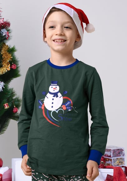 Boys Snowman Applique T-Shirt (12/18mths-7yrs)