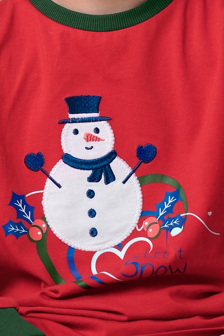 Boys Snowman Applique T-Shirt (12/18mths-7yrs)