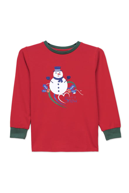 Boys Snowman Applique T-Shirt (12/18mths-7yrs)