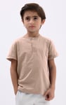 Half Placket Button Front T-Shirt