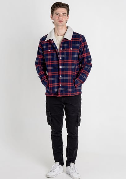 Tartan Check Borg Lined Shacket