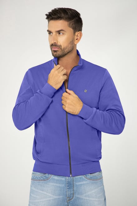 Funnel Neck Zip Through Sweatshirt