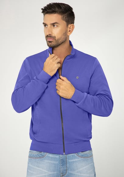 Funnel Neck Zip Through Sweatshirt