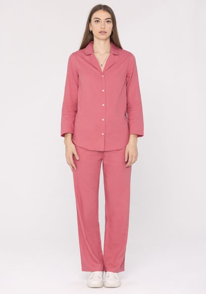 Woven Viscose Blend Pyjama Set