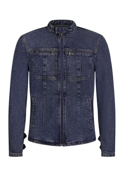 Men's Biker Denim Jacket