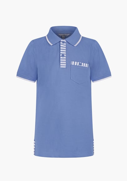 Boy's  Stripe Detailed Short Sleeves Polo Shirt (6yrs-11yrs)