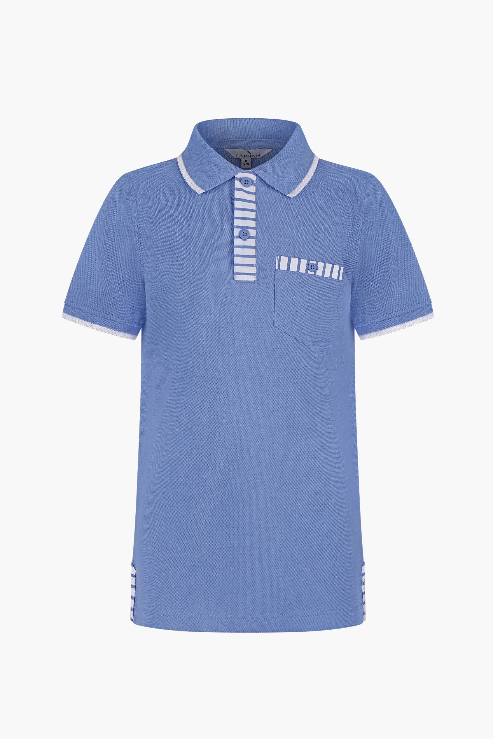 Boy's  Stripe Detailed Short Sleeves Polo Shirt (6yrs-11yrs)