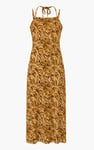 Leaf Floral Strappy Cami Slip Dress