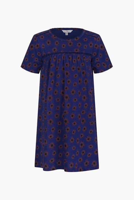 Girls White Lace Details Sunflower Print Dress  (5yrs - 11yrs)